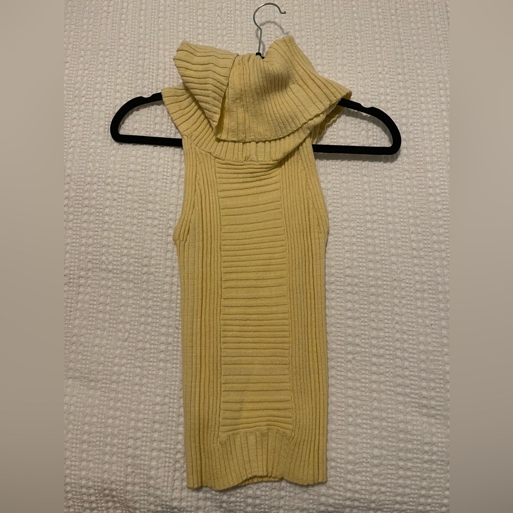 Free People Yellow Turtleneck Sweater